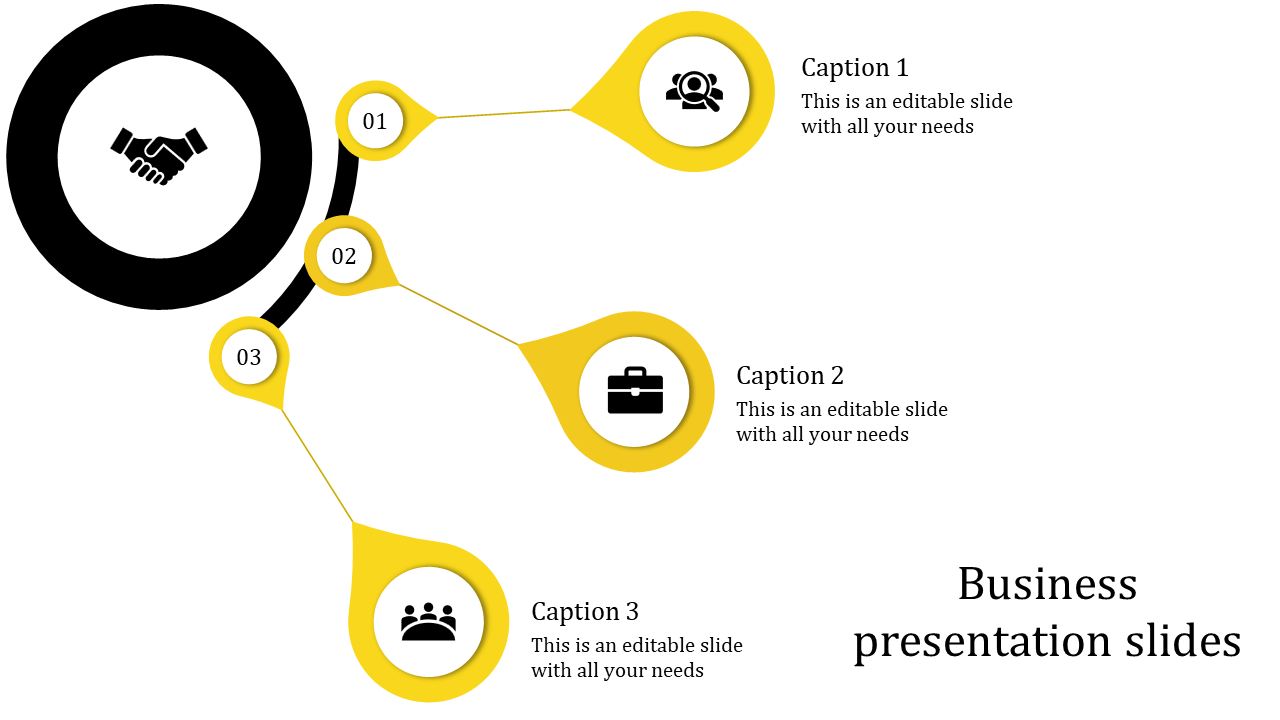 Amazing Business PowerPoint Templates on Three Nodes